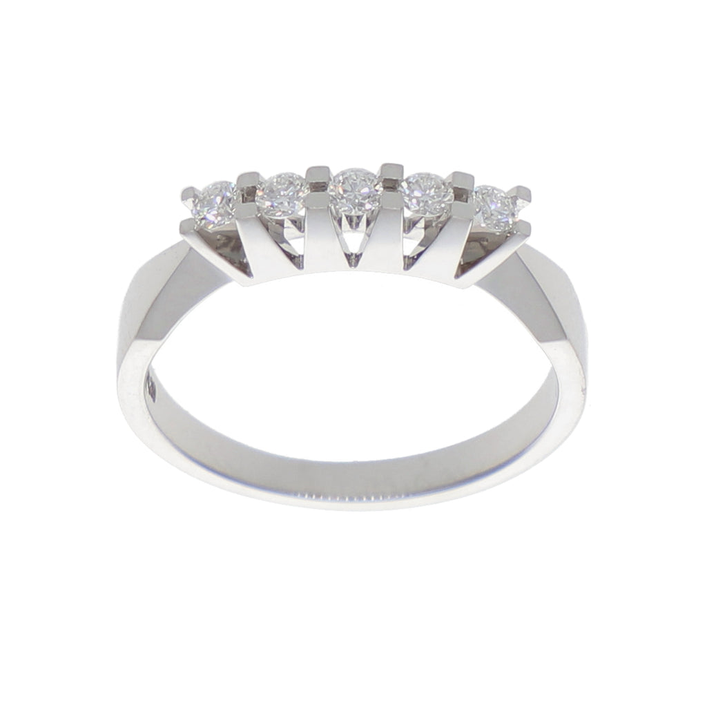 Anillo Oro Blanco Cintillo AN-13891