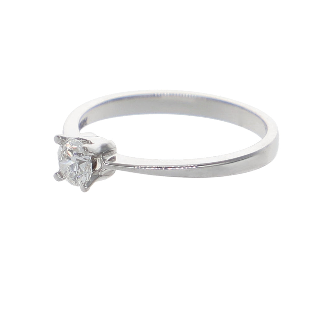 Anillo Oro Blanco Solitario AN-13893