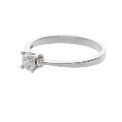 Anillo Oro Blanco Solitario AN-13893