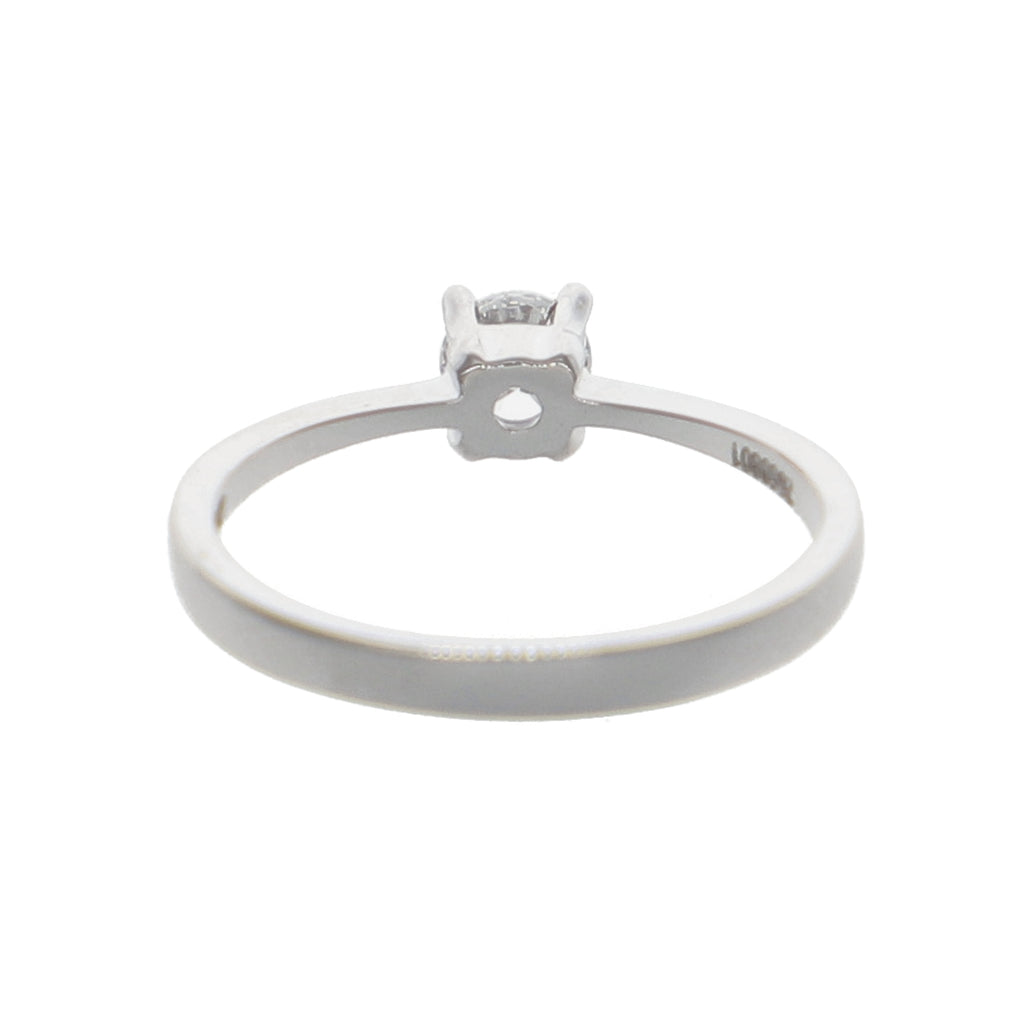 Anillo Oro Blanco Solitario AN-13893