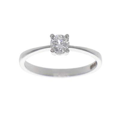 Anillo Oro Blanco Solitario AN-13893