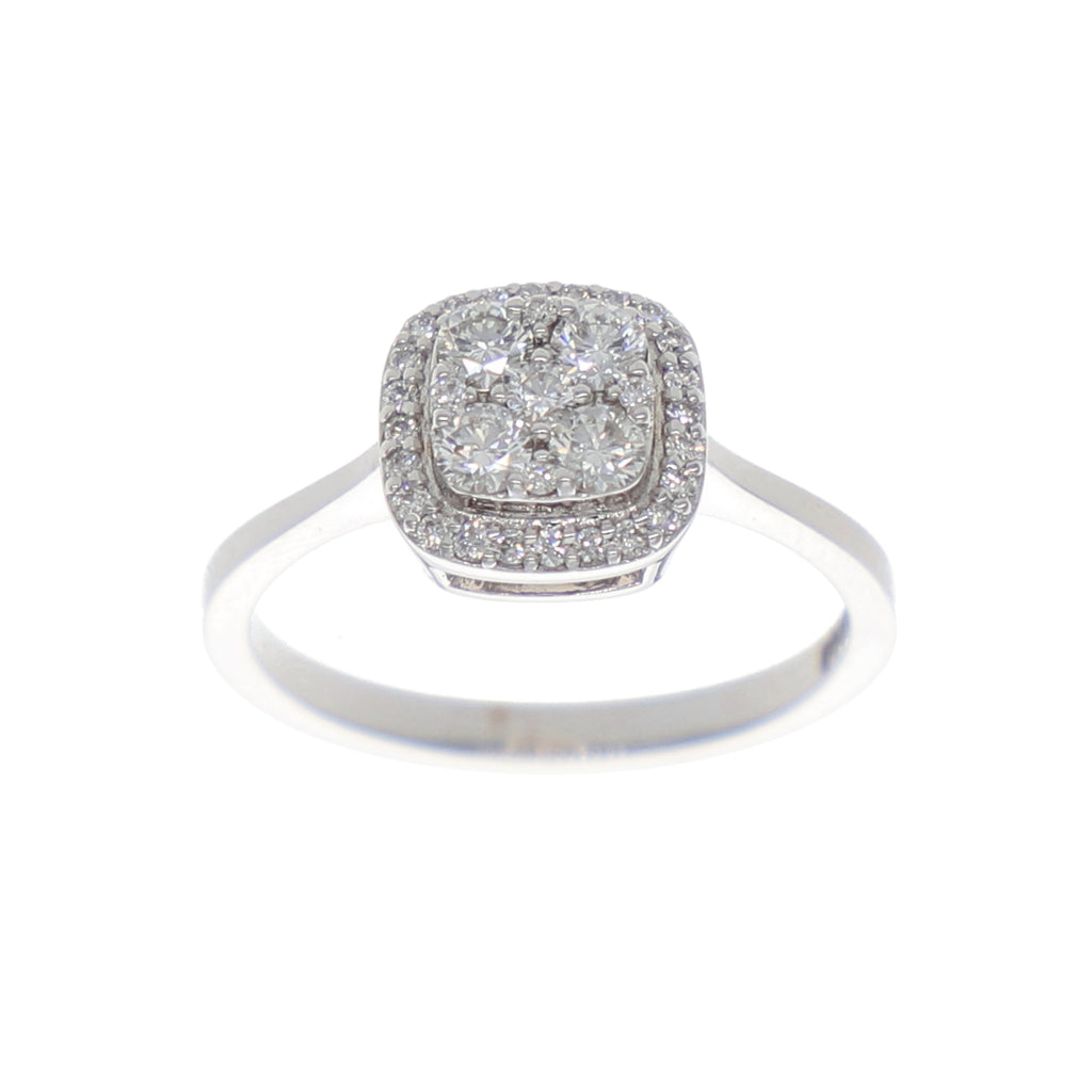 Anillo Oro Blanco Ilusión AN-13894