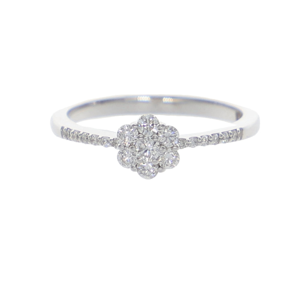 Anillo Oro Blanco Roseta AN-13896