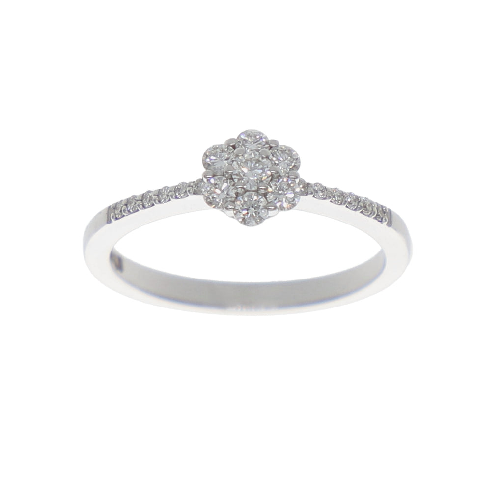 Anillo Oro Blanco Roseta AN-13896