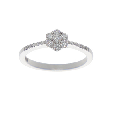 Anillo Oro Blanco Roseta AN-13896