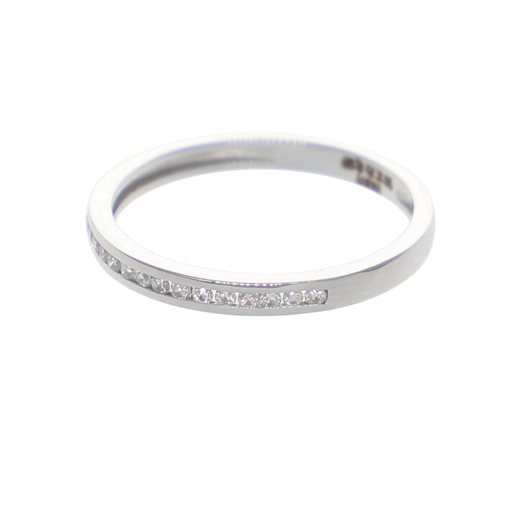 Anillo Oro Blanco Cintillo AN-13897