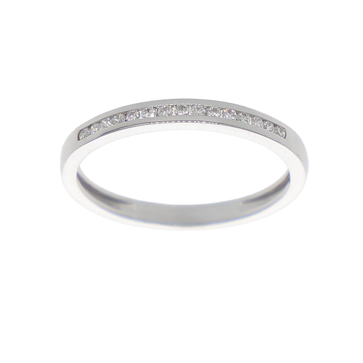 Anillo Oro Blanco Cintillo AN-13897