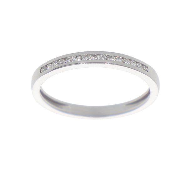 Anillo Oro Blanco Cintillo AN-13897