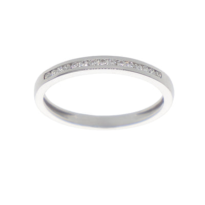 Anillo Oro Blanco Cintillo AN-13897