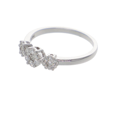 Anillo Oro Blanco Tricillo Ilusión AN-13899