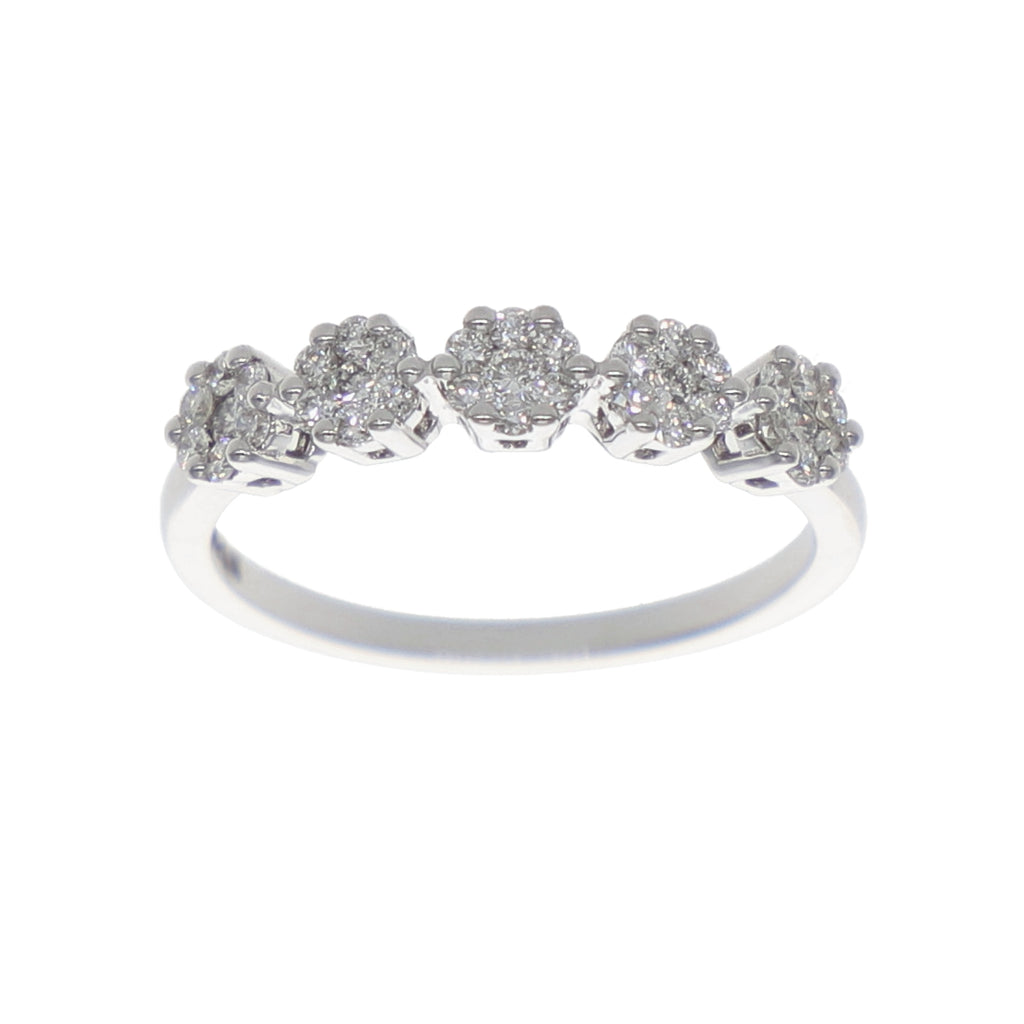 Anillo Oro Blanco Quintillo Ilusión AN-13901