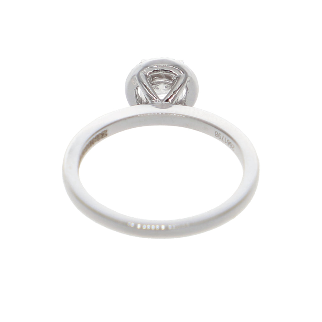 Anillo Oro Blanco Solitario Halo AN-13904
