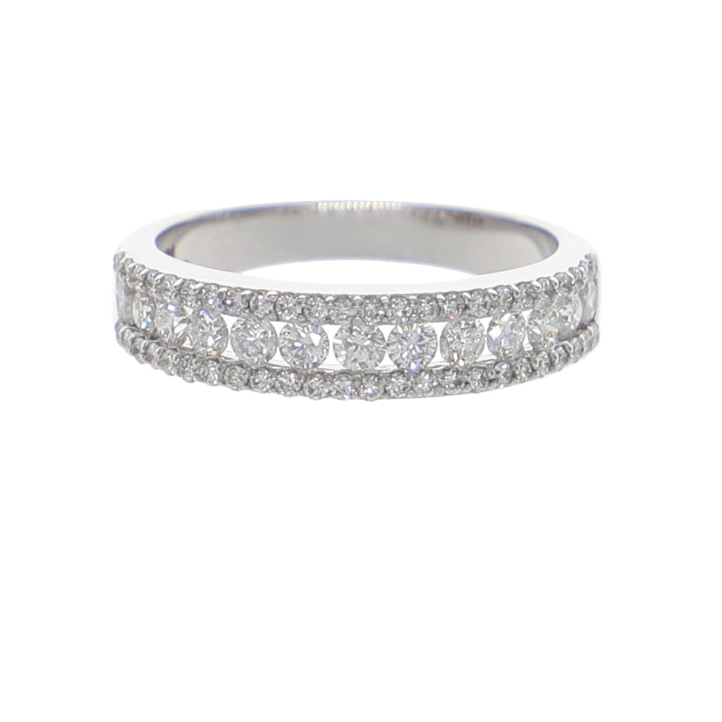 Anillo Oro Blanco Cintillo AN-13906