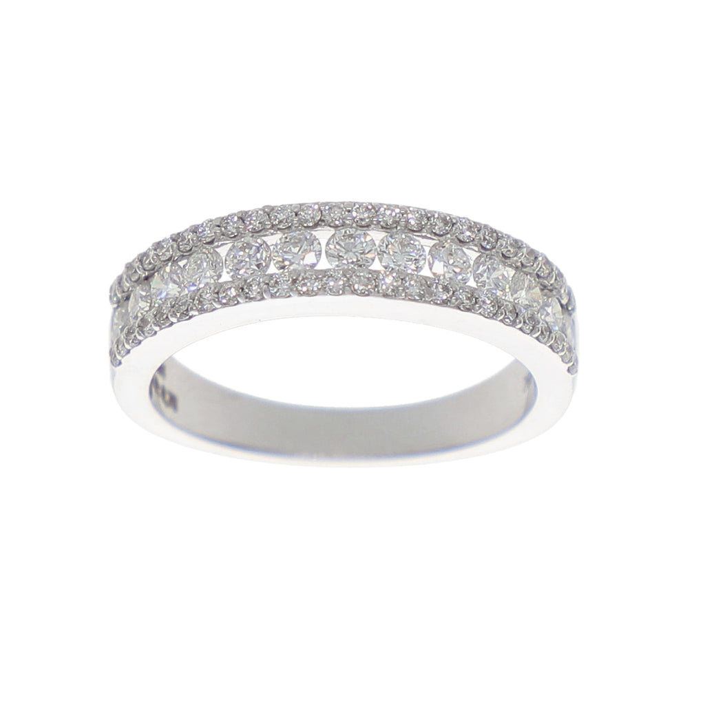 Anillo Oro Blanco Cintillo AN-13906