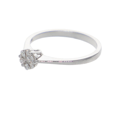 Anillo Oro Blanco Roseta Brillantes AN-13907