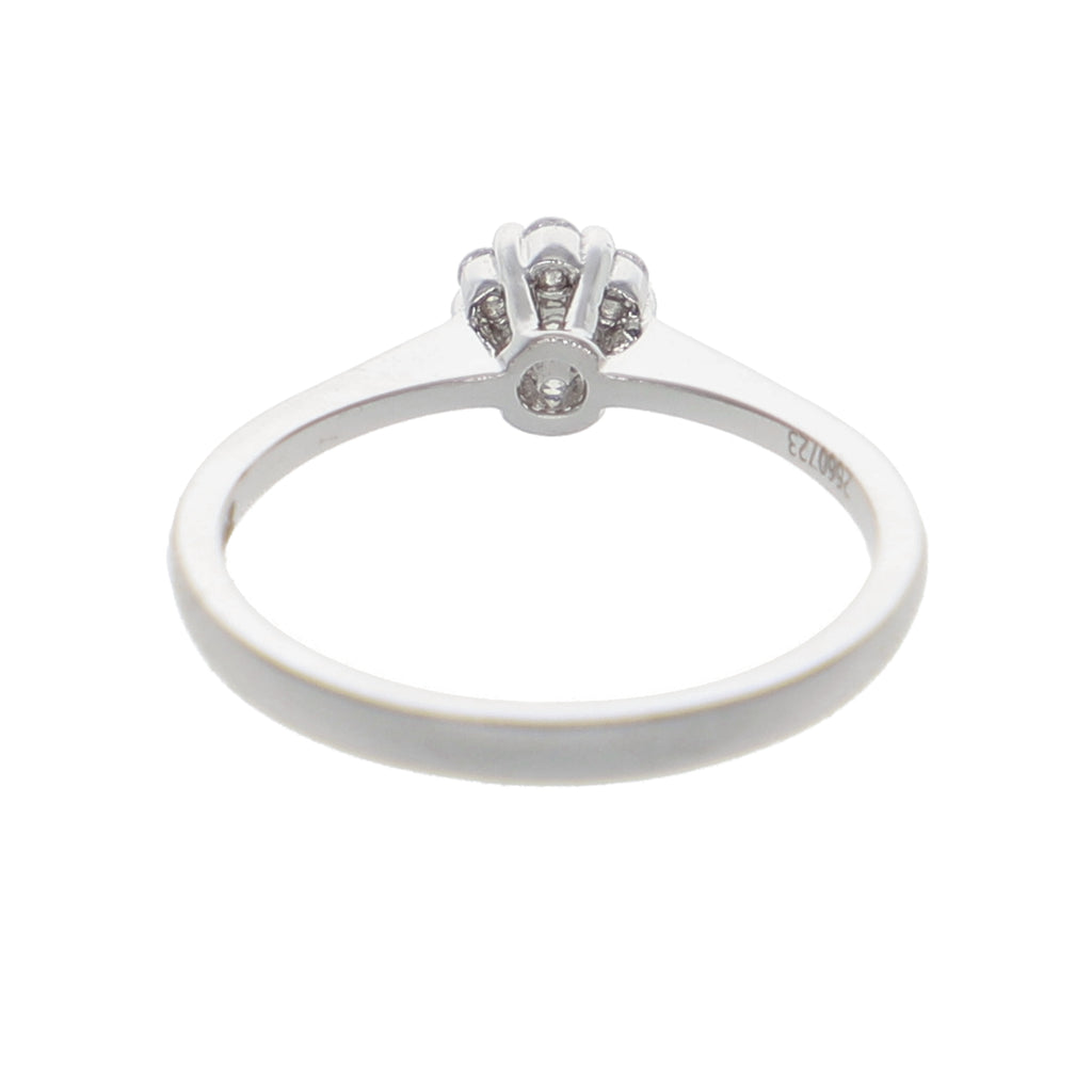 Anillo Oro Blanco Roseta Brillantes AN-13907