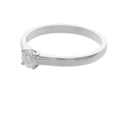 Anillo Oro Blanco Solitario Brillante AN-13910