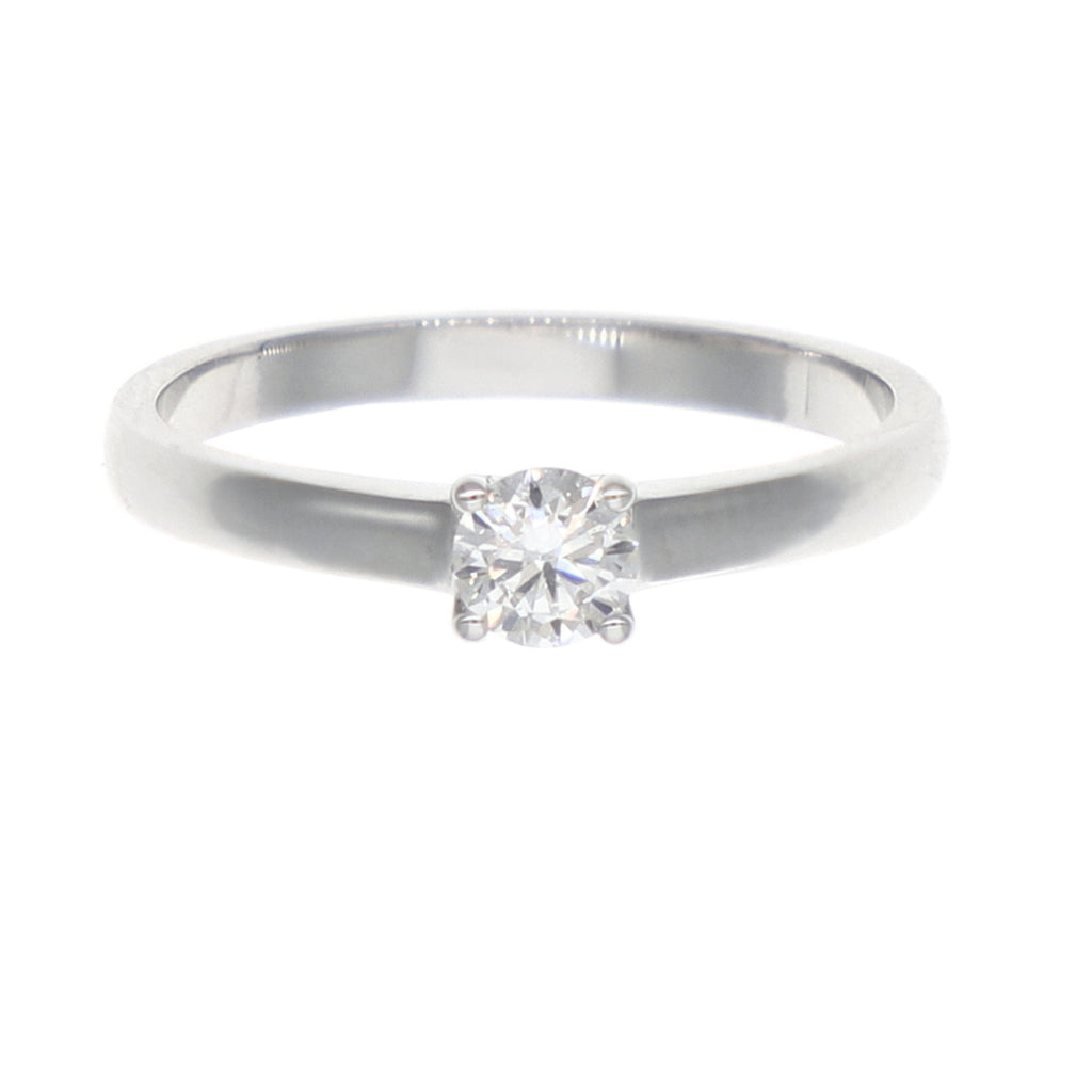 Anillo Oro Blanco Solitario Brillante AN-13910