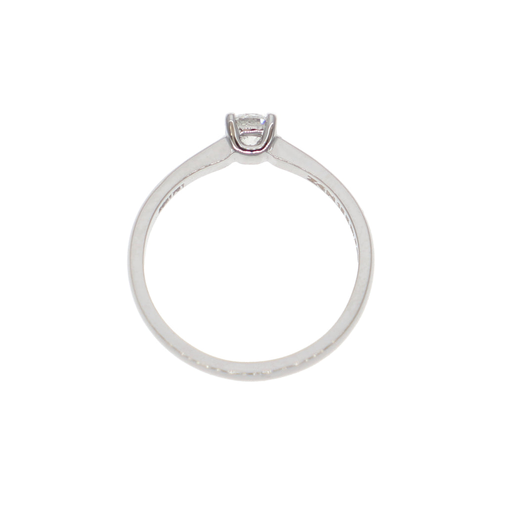 Anillo Oro Blanco Solitario Brillante AN-13910