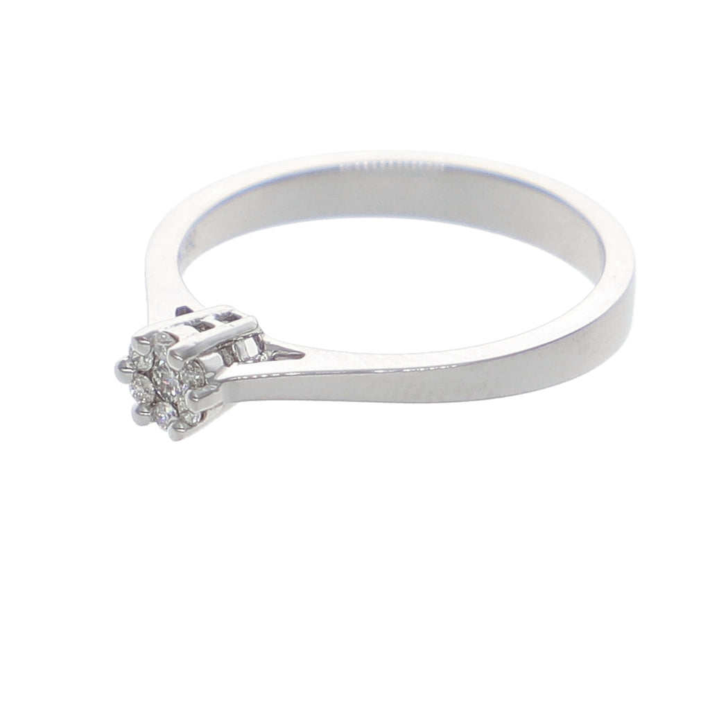 Anillo Oro Blanco Solitario Ilusión AN-13911