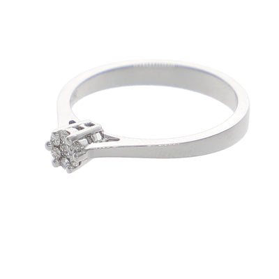 Anillo Oro Blanco Solitario Ilusión AN-13911