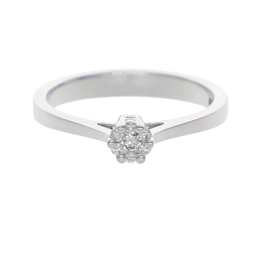 Anillo Oro Blanco Solitario Ilusión AN-13911