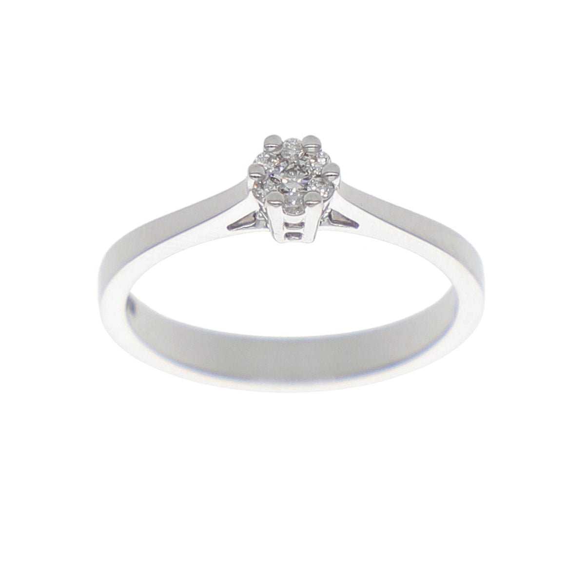 Anillo Oro Blanco Solitario Ilusión AN-13911