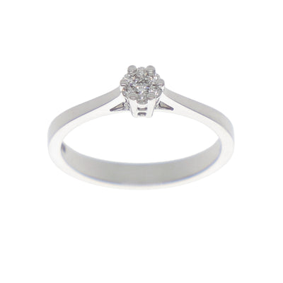 Anillo Oro Blanco Solitario Ilusión AN-13911