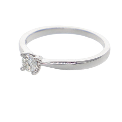 Anillo Oro Blanco Solitario AN-13912