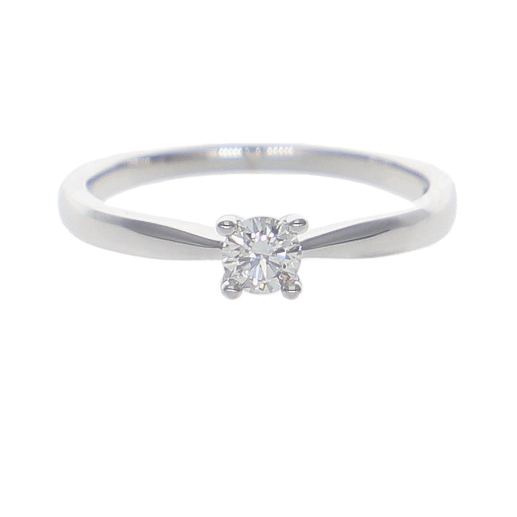 Anillo Oro Blanco Solitario AN-13912