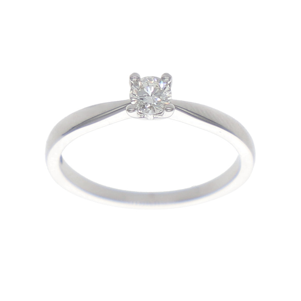 Anillo Oro Blanco Solitario AN-13912