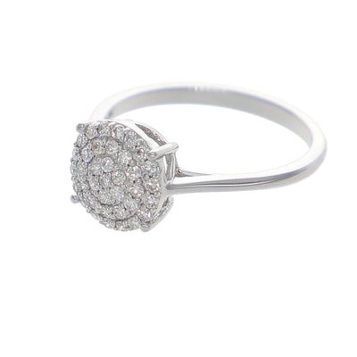 Anillo Oro Blanco Pavé AN-13913