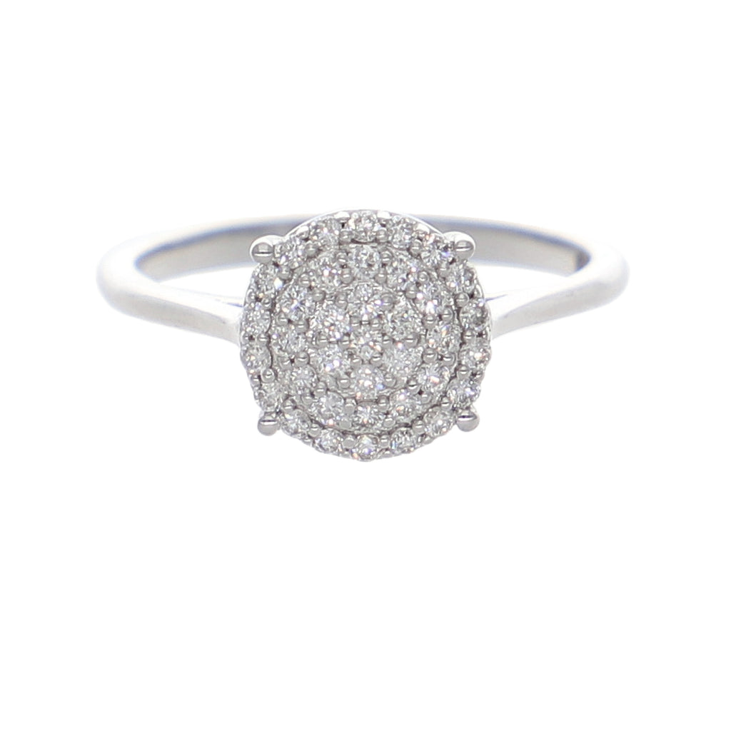 Anillo Oro Blanco Pavé AN-13913