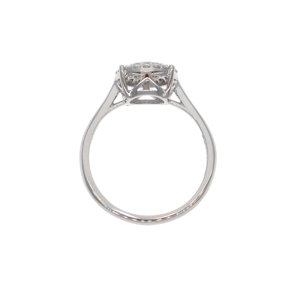 Anillo Oro Blanco Pavé AN-13913