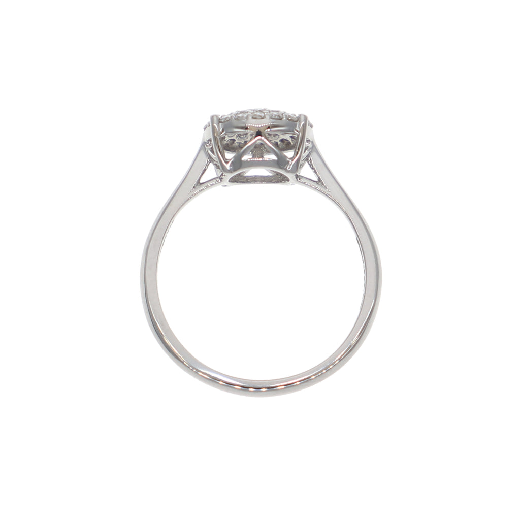 Anillo Oro Blanco Pavé AN-13913