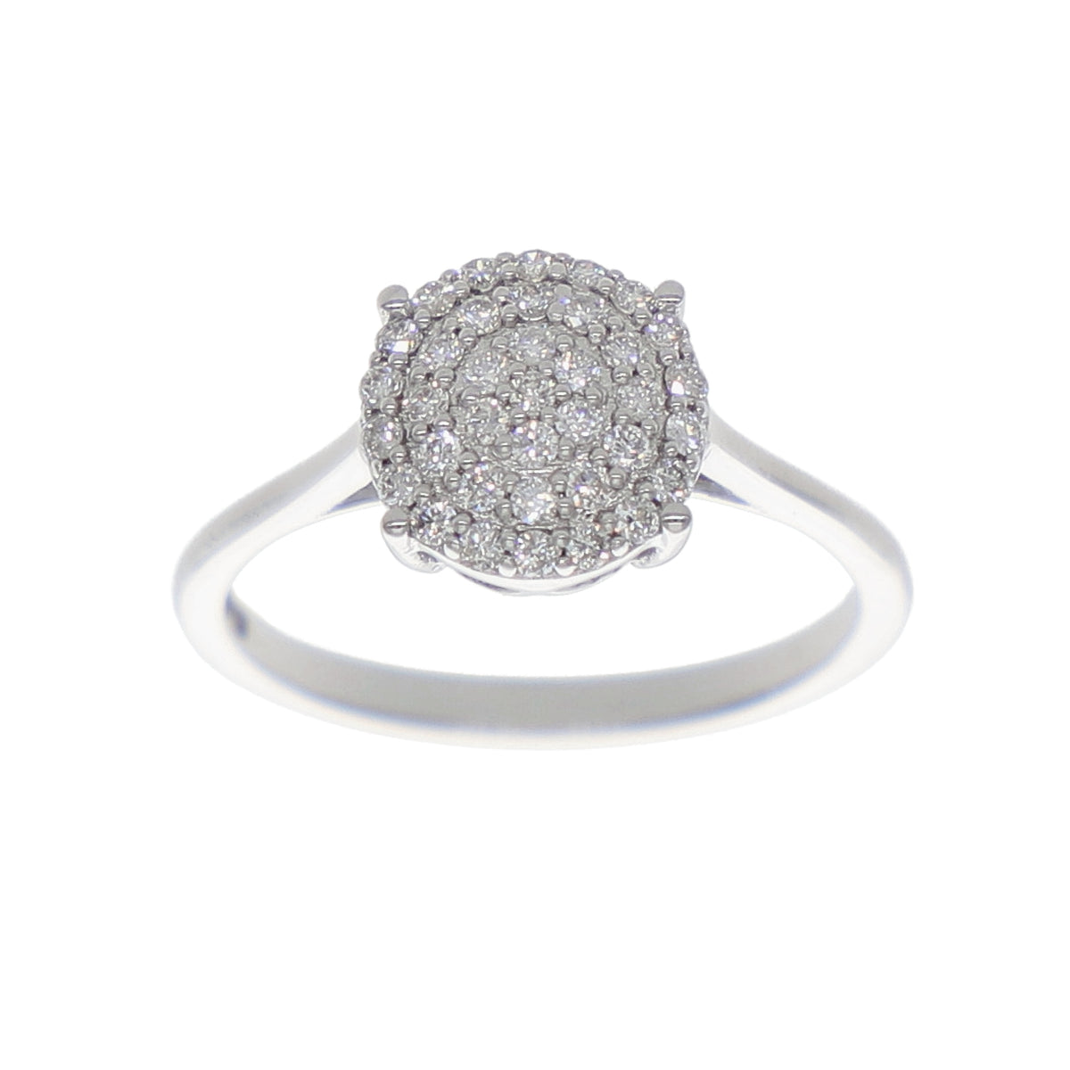 Anillo Oro Blanco Pavé AN-13913