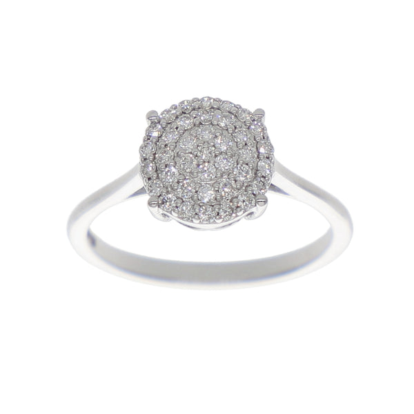 Anillo Oro Blanco Pavé AN-13913