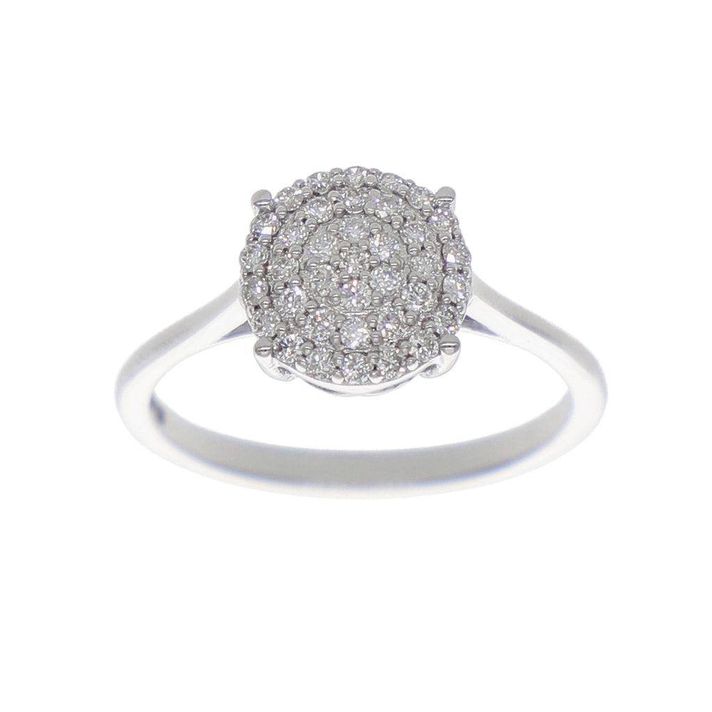 Anillo Oro Blanco Pavé AN-13913