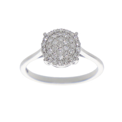 Anillo Oro Blanco Pavé AN-13913