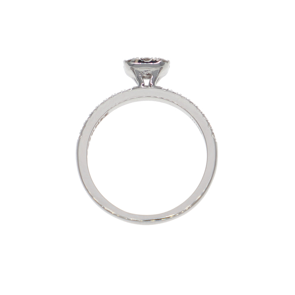 Anillo Oro Blanco Solitario Ilusión AN-13914