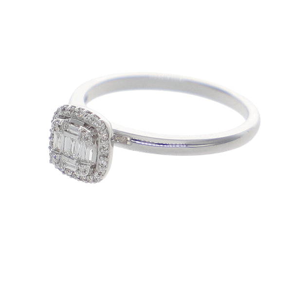 Anillo Oro Blanco y Brillantes AN-13918