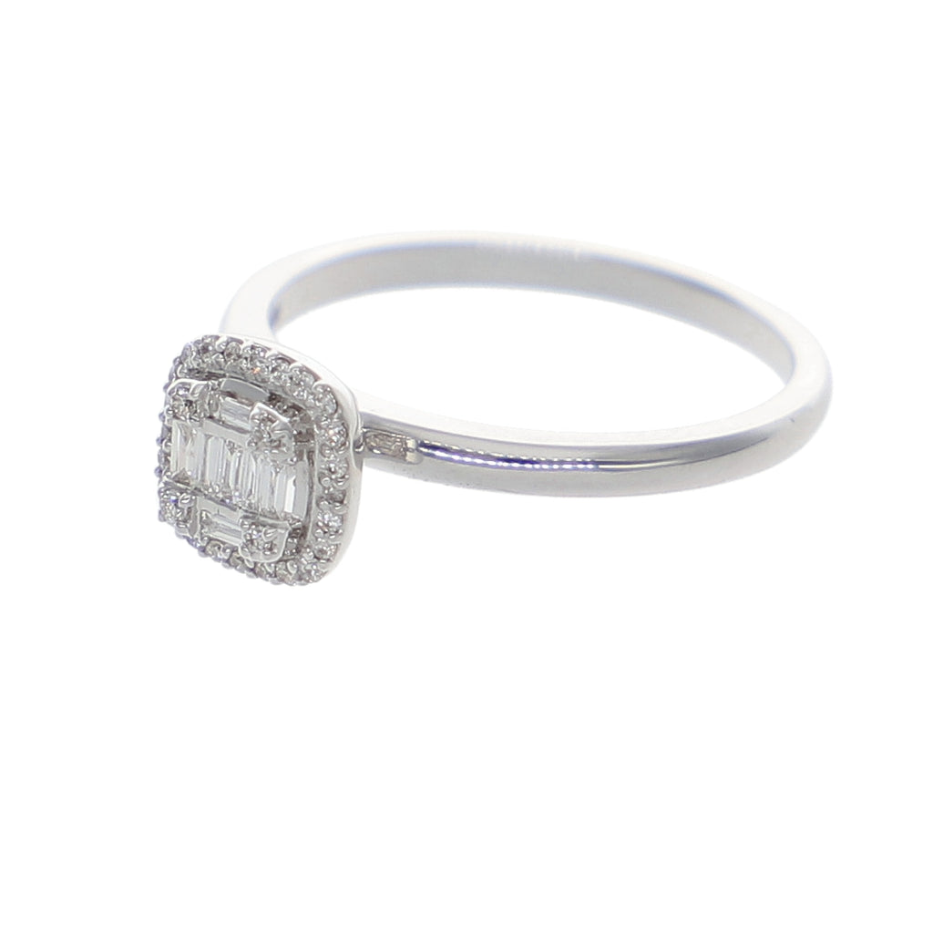 Anillo Oro Blanco y Brillantes AN-13918