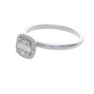 Anillo Oro Blanco y Brillantes AN-13918