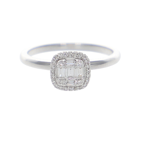 Anillo Oro Blanco y Brillantes AN-13918