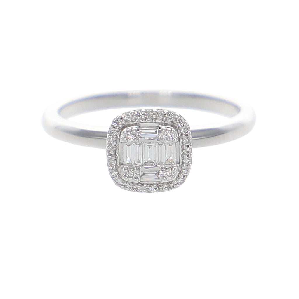 Anillo Oro Blanco y Brillantes AN-13918