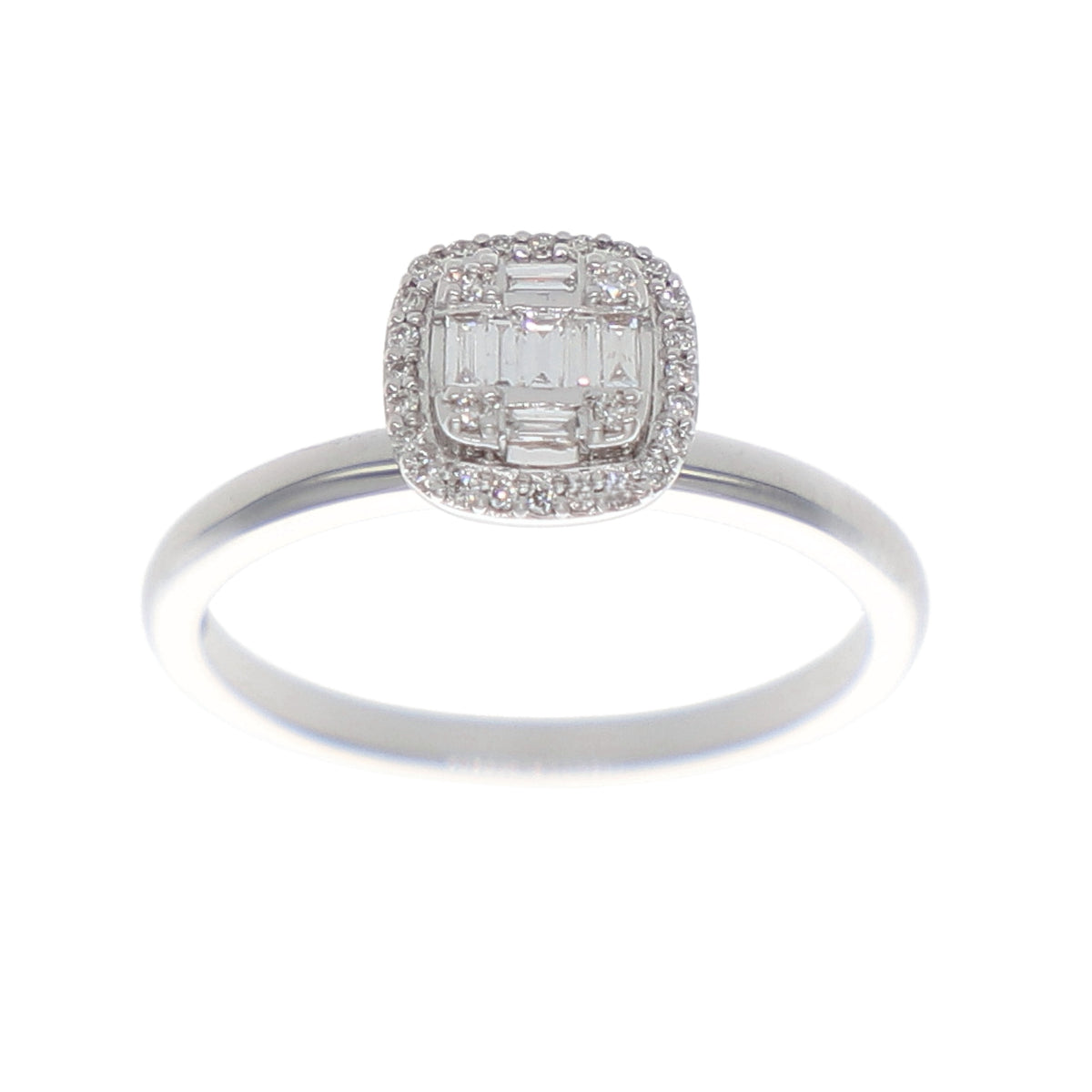 Anillo Oro Blanco y Brillantes AN-13918