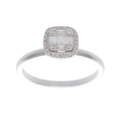 Anillo Oro Blanco y Brillantes AN-13918