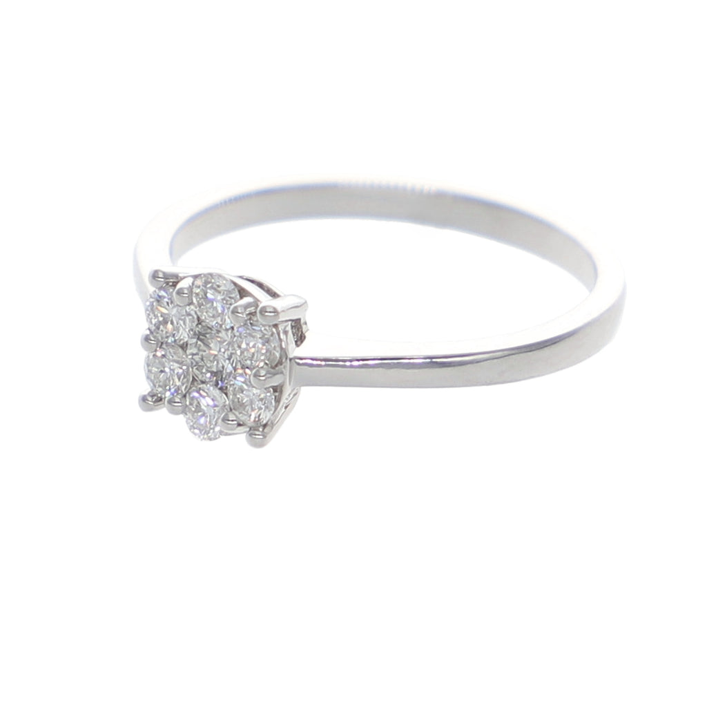 Anillo Oro Blanco y Brillantes AN-13919