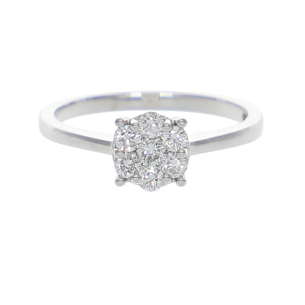Anillo Oro Blanco y Brillantes AN-13919