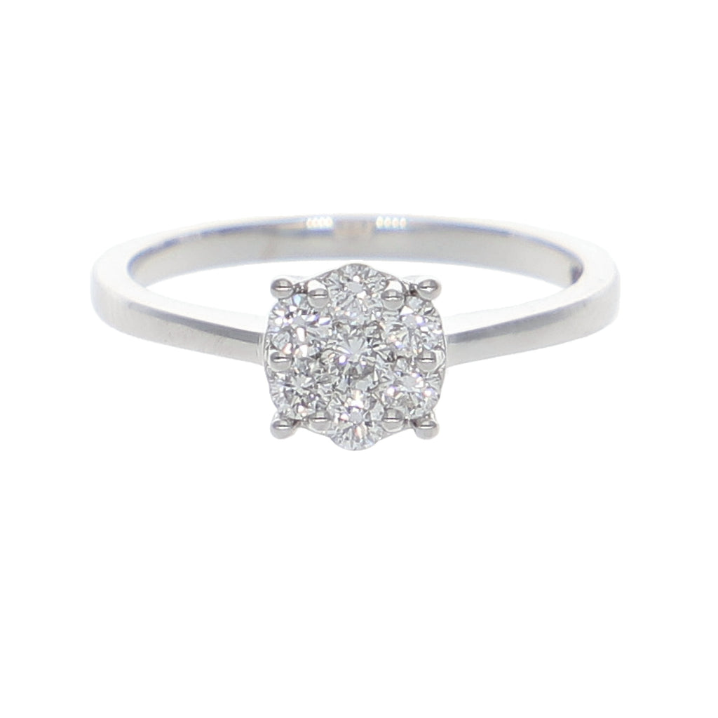 Anillo Oro Blanco y Brillantes AN-13919